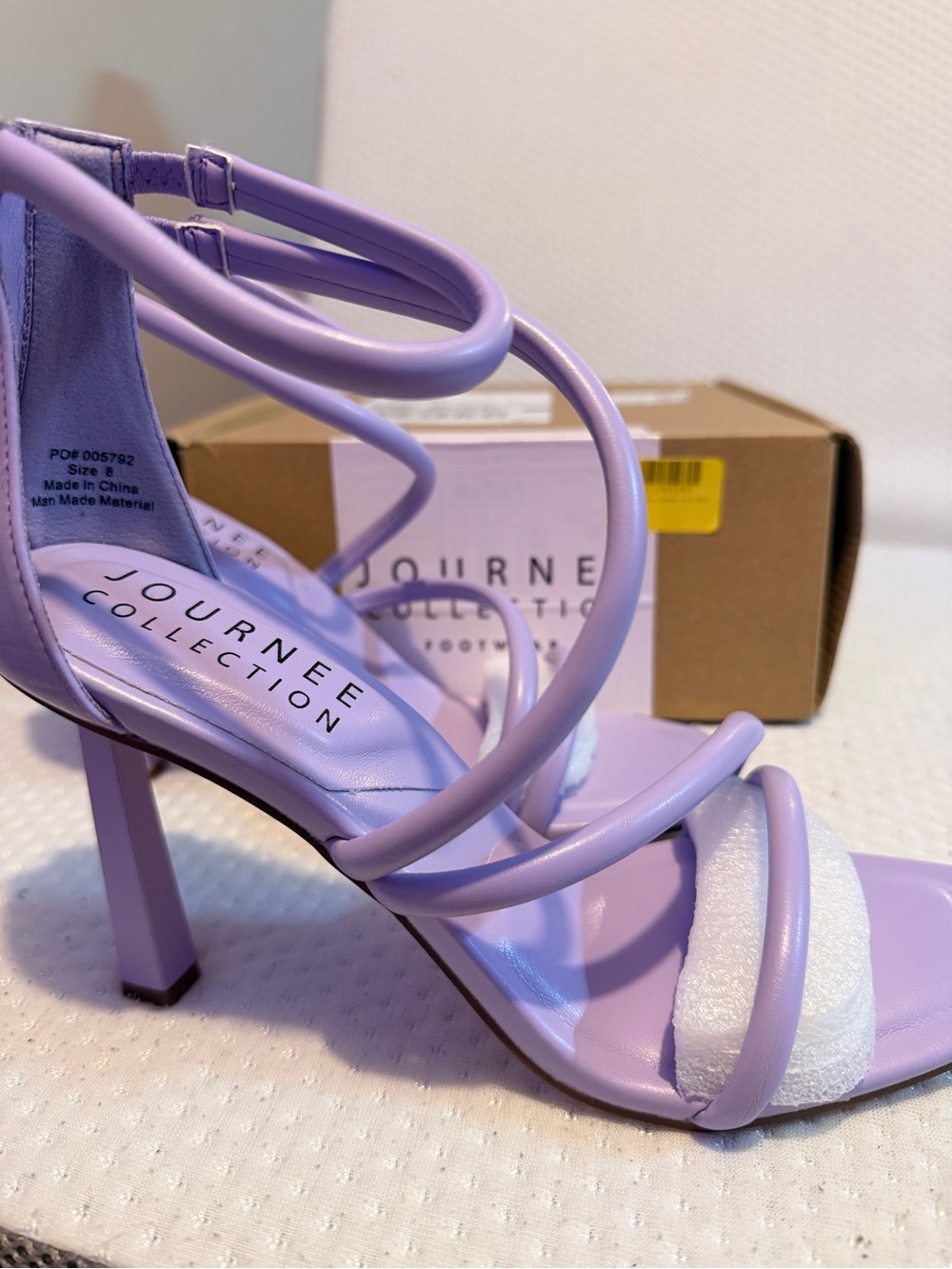 Journee Collection Lavender Strappy High Heel Sandals